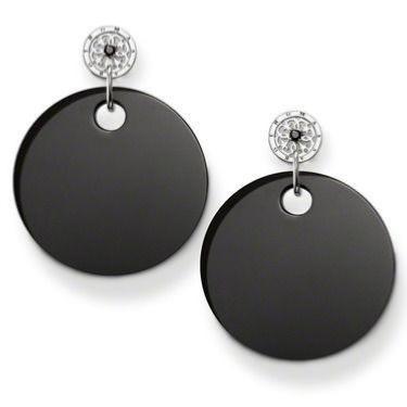 BOUCLES THOMAS SABO DISQUE  ONYX NOIR