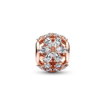 charm Pandora grappe de fleur Métal plaque or rose 14 carat