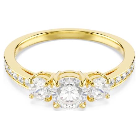 Bague Swarovki Stilla plaqué or 18 carats taille 3 pierres