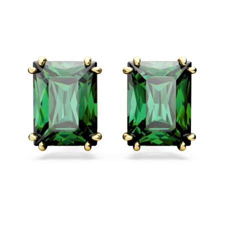 BOUCLES D OREILLES MATRIX PACAGE DE TON DORE CRISTAL VERT 