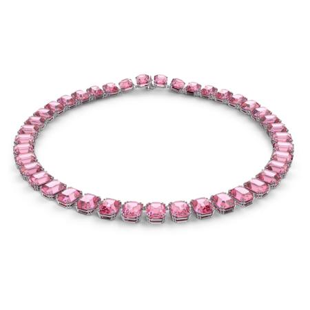 COLLIER SWAROVSKI MILLENIA TAILLE OCTOGONALE ROSE 