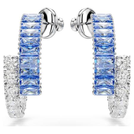 Boucles d oreilles Matrix bleu/blanc
