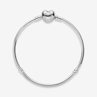 BRACELET PANDORA MOMENT FERMOIR COEUR ARGENT 