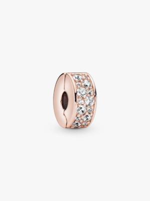 CHARM PANDORA CLIP METAL ROSE 