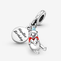 CHARM PANDORA DISNEY" WINNIE L OURSON ANNIVERSAIRE"