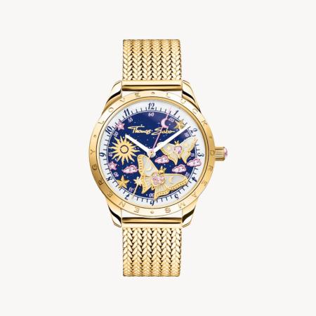 Montre Thomas Sabo dorée papillons