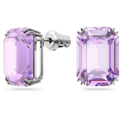BOUCLES D OREILLES SWAROVSKI MILLENIA OCTOGONE VIOLET
