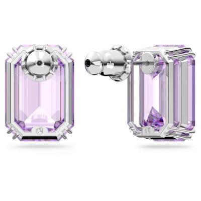 BOUCLES D OREILLES SWAROVSKI MILLENIA OCTOGONE VIOLET