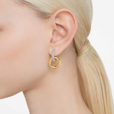 Boucles d'oreilles Swarovski Dextera dorées à l'or fin 18 carat