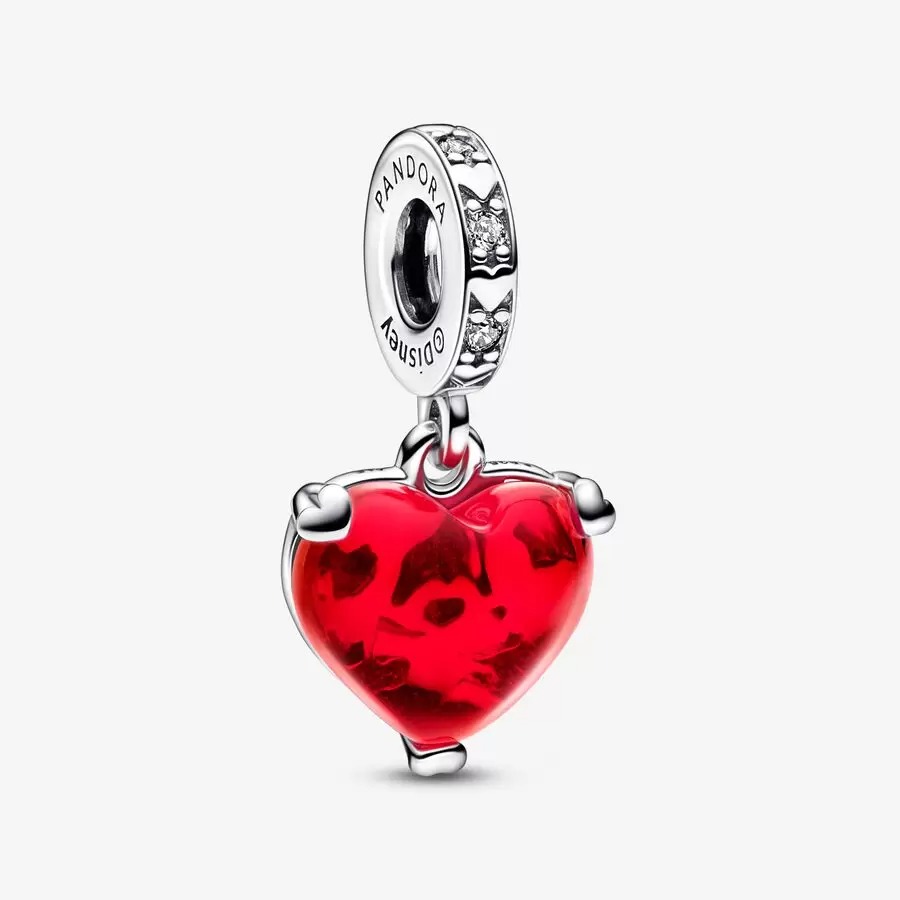 CHARM PANDORA DISNEY MURANO ROUGE BAISER DE MICKEY & MINNIE