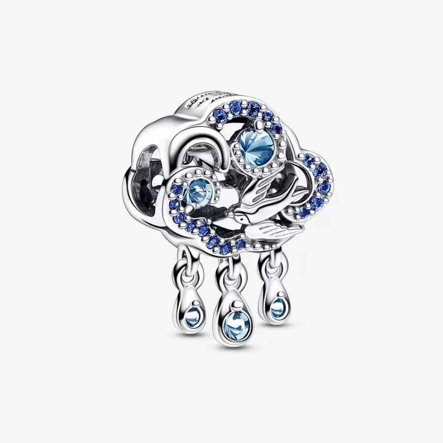 CHARM PANDORA NUAGE ET HIRONDELLE 