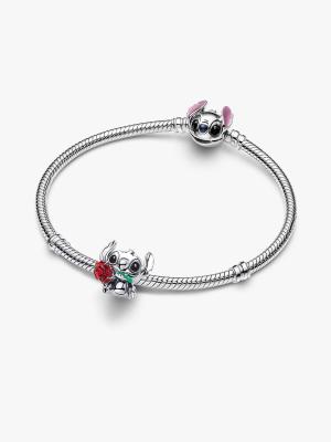 CHARM PANDORA DISNEY STICH ET ROSE 