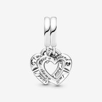 CHARM PANDORA SEPARABLE COEUR DE SOEUR ENTRELACES