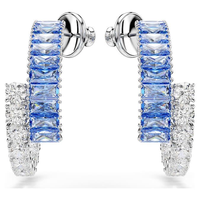 Boucles d oreilles Matrix bleu/blanc