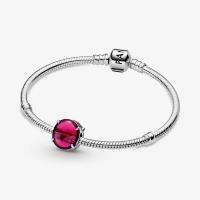 CHARM CABOCHON OVALE ROSE FUSHIA