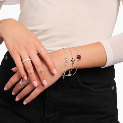 Bracelet Thomas Sabo rose Romance  émail rouge 