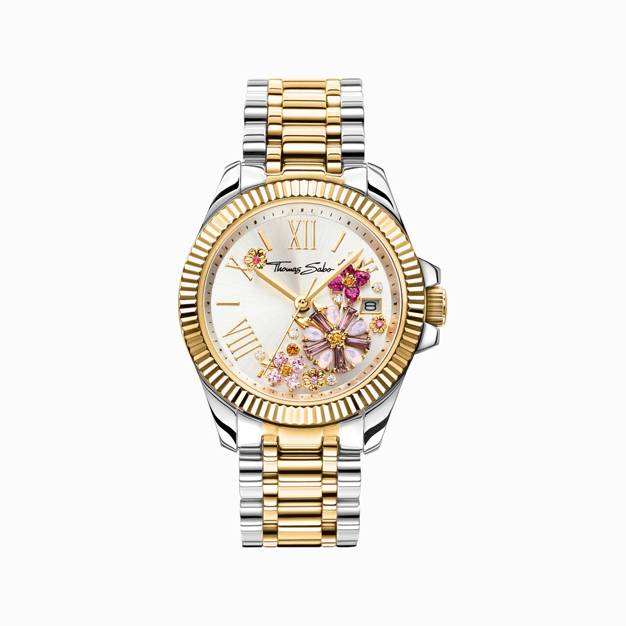 MONTRE THOMAS SABO DIVINE FLEURS ROSE BICOLORE 