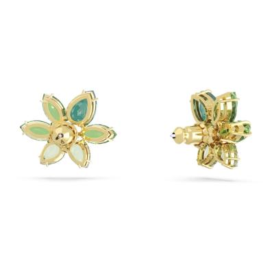 BOUCLES D OREILLES SWAROVSKI GEMA FLEURS VERTES