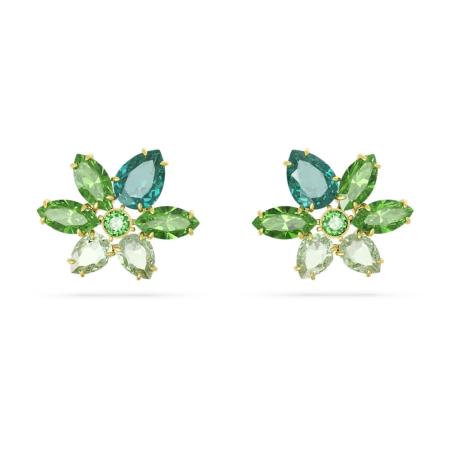 BOUCLES D OREILLES SWAROVSKI GEMA FLEURS VERTES