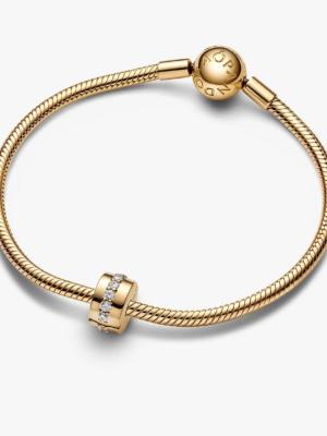 CHARM CLIP PANDORA RANGEE SCINTILLANTE DOREE