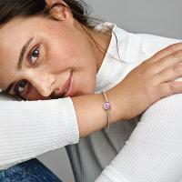 CLIP PANDORA PENSEE ROSE 