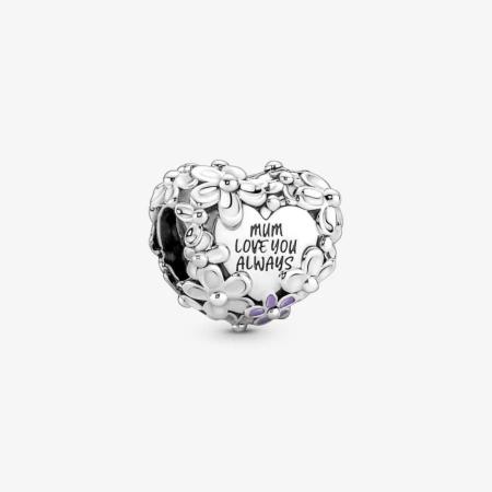 CHARM PANDORA COEUR MUM MARGUERITE 