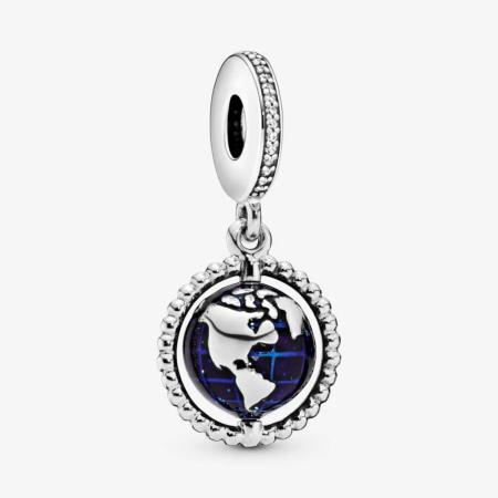 CHARM PANDORA "GLOBE TERRESTRE PIVOTANT" 