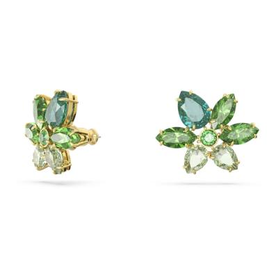 BOUCLES D OREILLES SWAROVSKI GEMA FLEURS VERTES