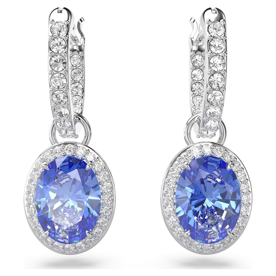 Boucles d oreilles Swarovski constellation taille ovale bleue 