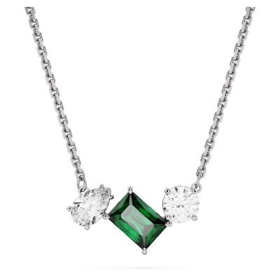 COLLIER SWAROVSKI MESMERA TAILLES VARIEES VERT /BLANC 