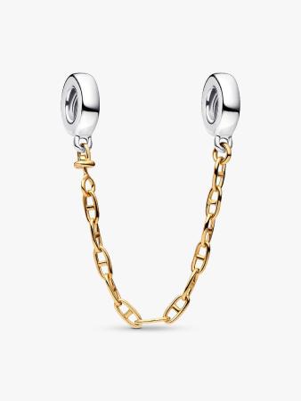CHAINE PANDORA DE CONFORT PLAQUE  OR ARGENT 