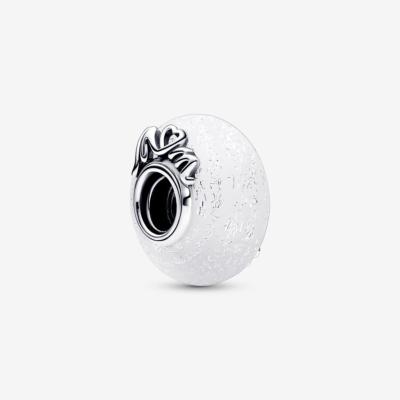CHARM PANDORA MURANO SCINTILLANT ARGENTE LOVE MUM