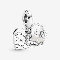 CHARM PANDORA PENDANT COEUR & CHAT 