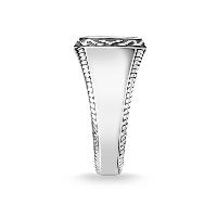 BAGUE THOMAS SABO CHEVALIERE DOREE "MOTIF TIGRE"