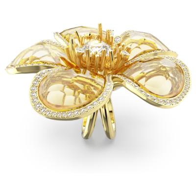 BAGUE FLORERE PLACAGE JAUNE 