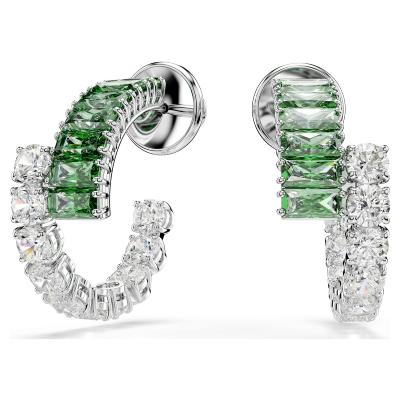 Boucles d'oreilles Swarovski Matrix vert/blanc