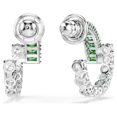 Boucles d'oreilles Swarovski Matrix vert/blanc