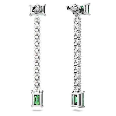 BOUCLES D OREILLES MATRIX TAILLE VARIEE VERT/BLANC 