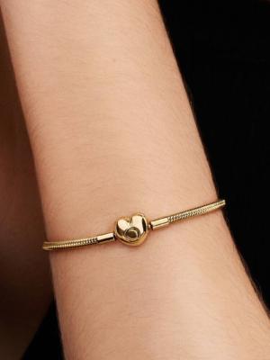 BRACELET CHARM PANDORA DORE A L OF 14 CARAT FERMOIR COEUR