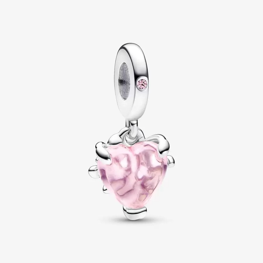 CHARM PANDORA ARBRE DE VIE MURANO ROSE 