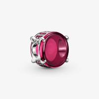 CHARM CABOCHON OVALE ROSE FUSHIA