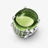 CHARM CABOCHON OVALE VERT 