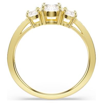 Bague Swarovki Stilla plaqué or 18 carats taille 3 pierres