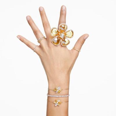 BRACELET SWAROSKI TENNIS DORE