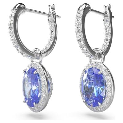 Boucles d oreilles Swarovski constellation taille ovale bleue 