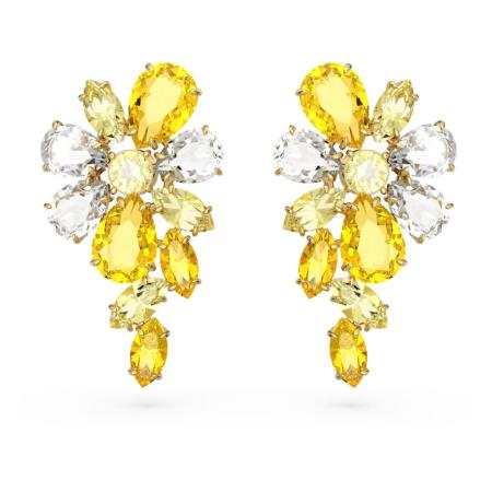 BOUCLES D OREILLES SWAROVSKI GEMA FLEUR JAUNE 