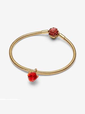 CHARM PANDORA DISNEY LA BELLE & LA BÊ TE LA ROSE ENCHANTEE&#127801; 