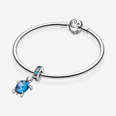 CHARM PANDORA TORTUE DE MER MURANO BLEU