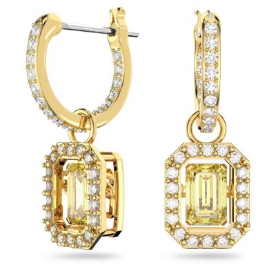 PENDANT D OREILLES SWAROVSKI MILLENIA PIERRE DANSANTE JAUNE