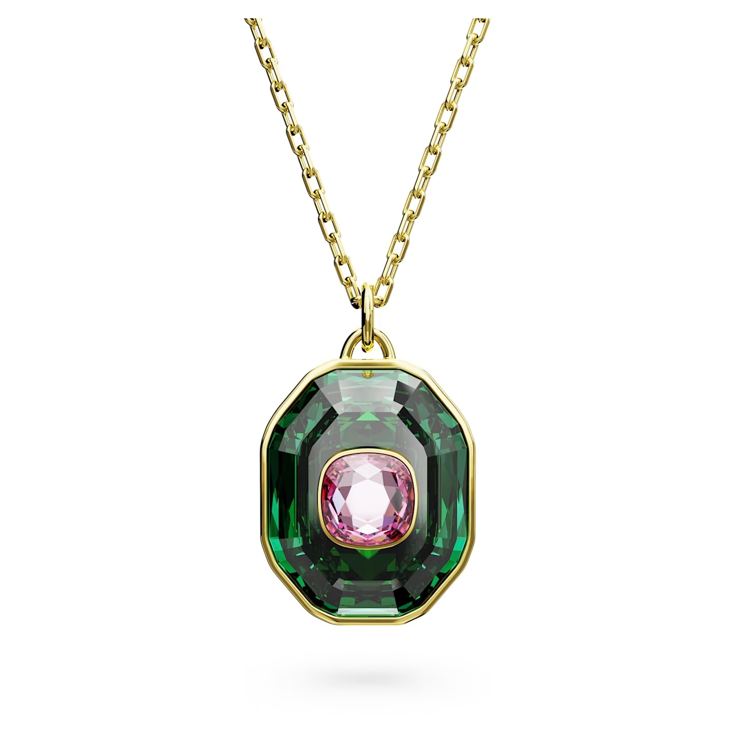 COLLIER SWAROVSKI CHROMA CRISTAL VERT/ROSE 